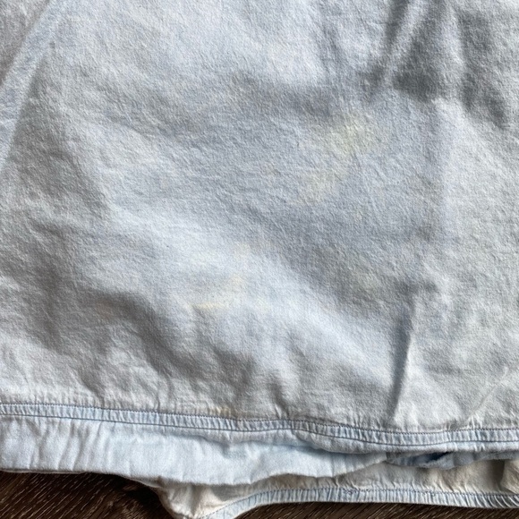 Light blue chambray embroidered sleeveless dress. Medium - Picture 6 of 12